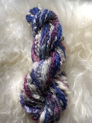 Handspun Everything But Kitchen Sink Art Yarn Handspun Everything But Kitchen Sink Art Yarn