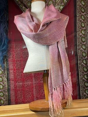 Hand Dyed Handwoven Tencel Scarf/shawl Hand Dyed Handwoven Tencel Scarf/shawl
