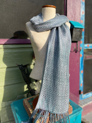 Hand Dyed Handwoven Tencel Scarf/shawl Hand Dyed Handwoven Tencel Scarf/shawl