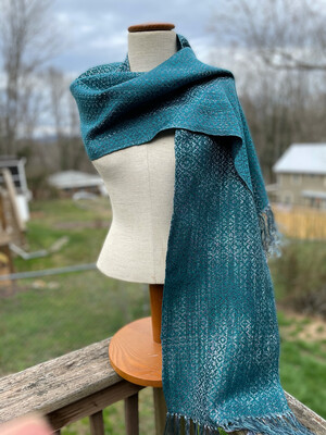 Hand Dyed Handwoven Tencel Scarf/shawl Hand Dyed Handwoven Tencel Scarf/shawl