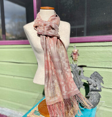 Hand Dyed Handwoven Seacell/Tencel Scarf Hand Dyed Handwoven Seacell/Tencel Scarf