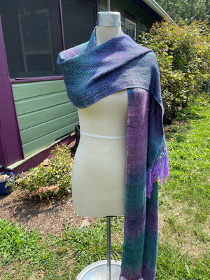 Hand Dyed Handwoven Mulberry Silk Shawl Scarf Hand Dyed Handwoven Mulberry Silk Shawl Scarf
