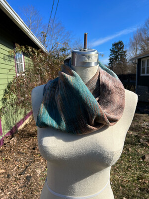 Handwoven Hand Dyed Seacell/Cotton Cowl 