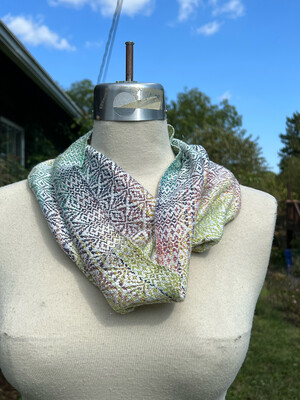 Hand Dyed Handwoven Tencel & Bamboo Stellina Single Loop Cowl