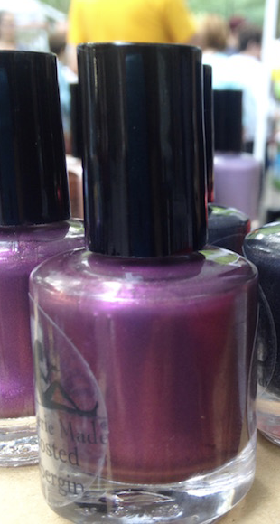 Frosted Aubergine Nail Polish