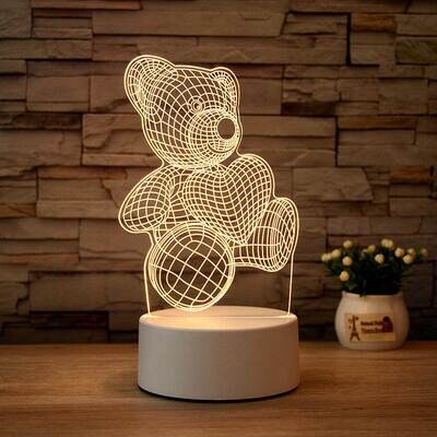 3D Illusion lamp - Sweetheart Teddy