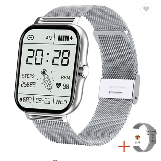 Smart Watch (Stainless Steel) Silver