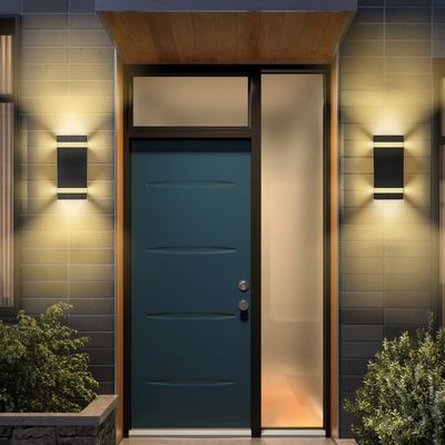 Modern Outdoor Wall Lights (Pair) - Bulbs included