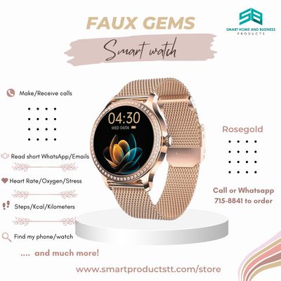 Smart Watch Round Face Rosegold