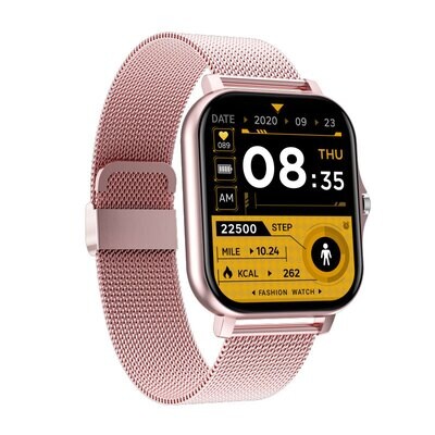 Smart Watch (Stainless Steel) - Rosepink