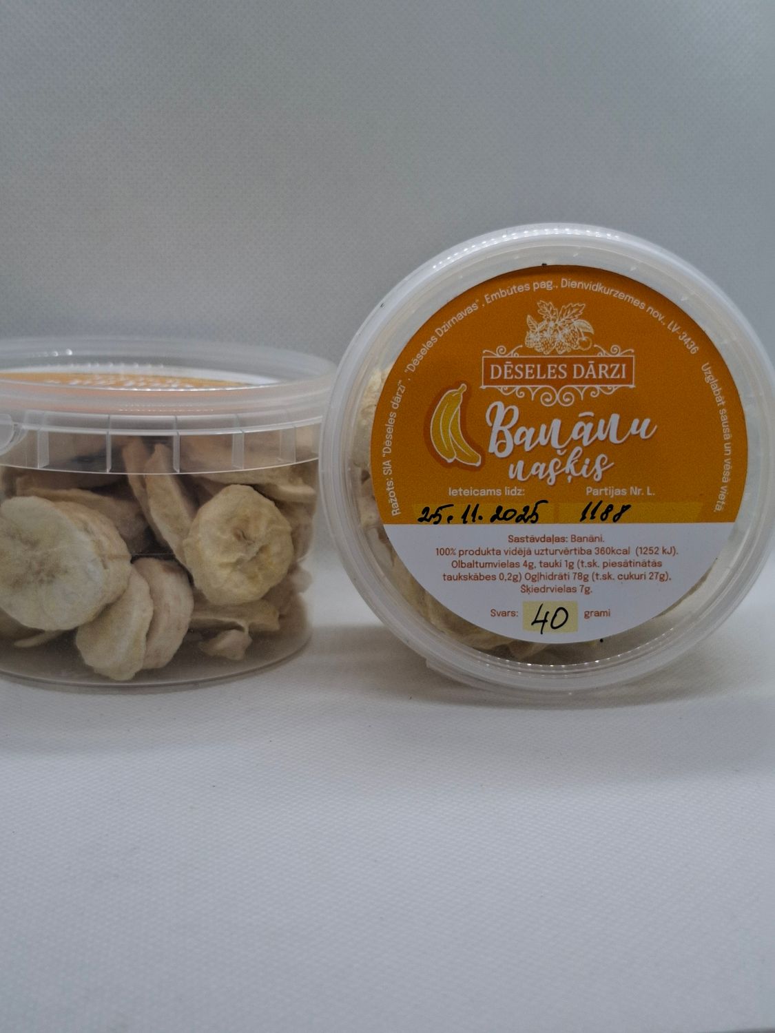 Banānu našķis (liofilizēts) 40g