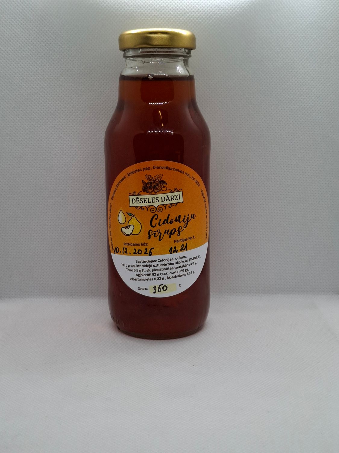 Cidoniju sīrups 350g