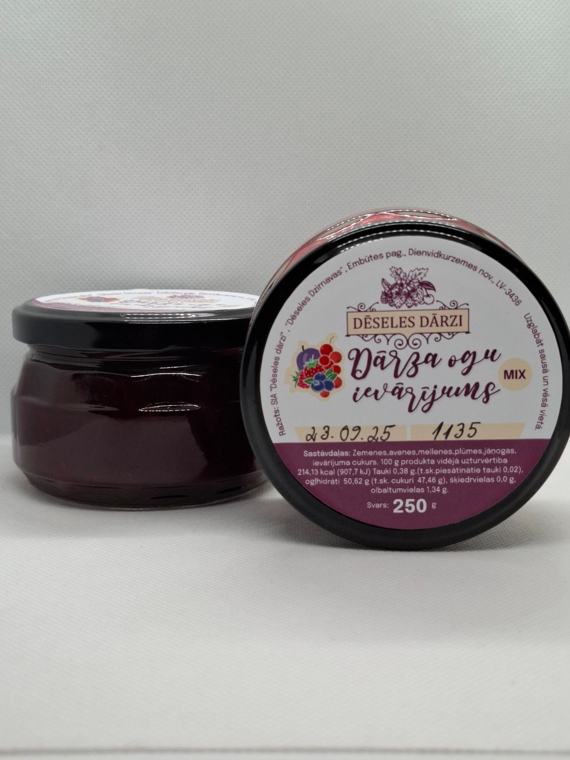 Dārza ogu mix ievārījums 250 g