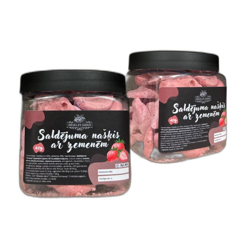 Saldējuma našķis ar zemenēm (liofilizēts) 40g