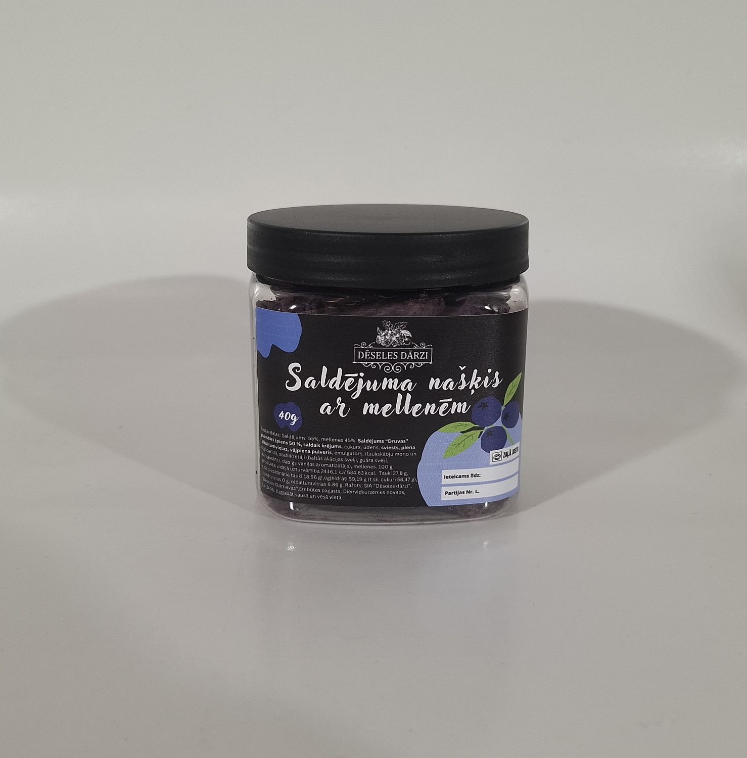 Saldējuma našķis ar mellenēm (liofilizēts) 40g Saldējuma našķis ar mellenēm (liofilizēts) 40g