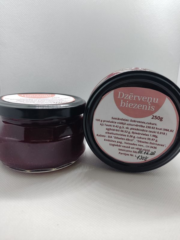 Dzērveņu biezenis 250g Dzērveņu biezenis 250g