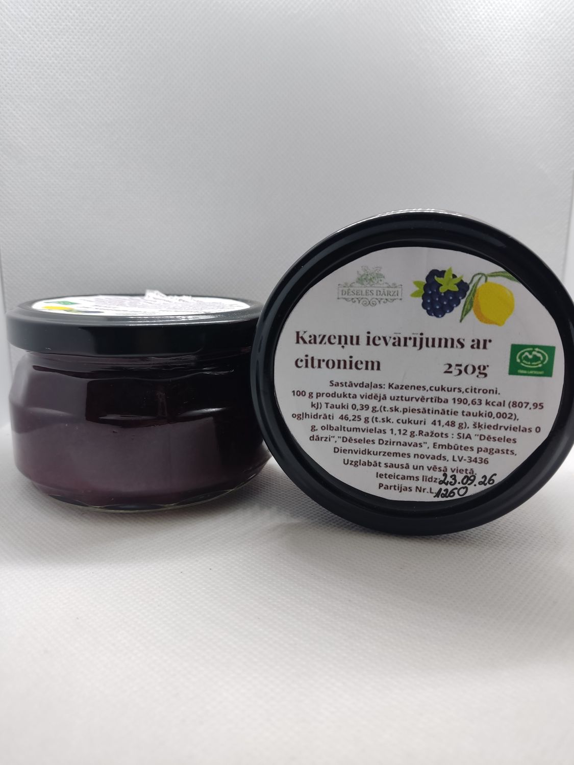 Kazeņu ievārījumu ar citronu 250g Kazeņu ievārījumu ar citronu 250g