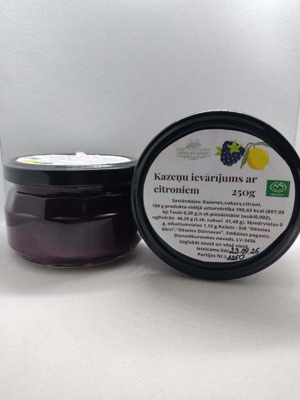 Kazeņu ievārījumu ar citronu 250g Kazeņu ievārījumu ar citronu 250g