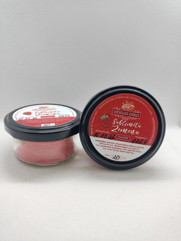 Zemeņu pulveris (liofilizēts) 15g