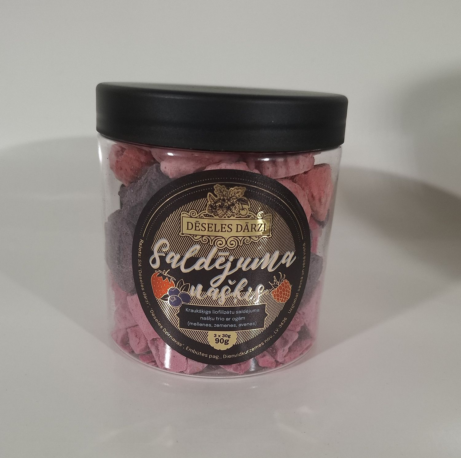 Saldējuma našķis (liofilizēts) (mellenes, zemenes, avenes) 90g Saldējuma našķis (liofilizēts) (mellenes, zemenes, avenes) 90g