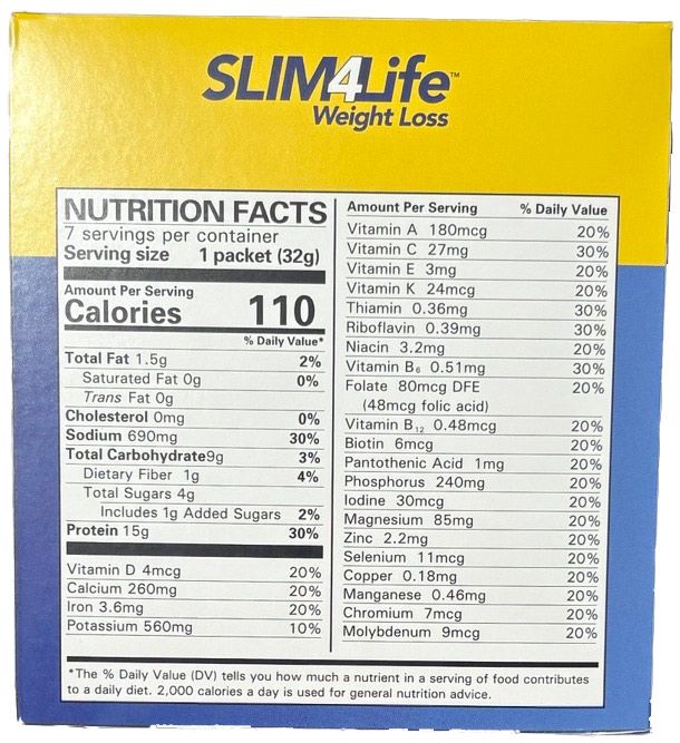 slim4life creamy chicken soup snack for weight loss support box cover