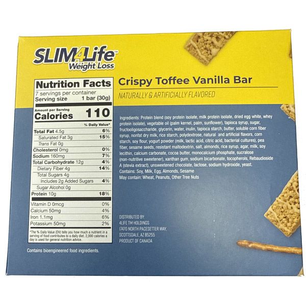 Crispy Toffee Vanilla Bar