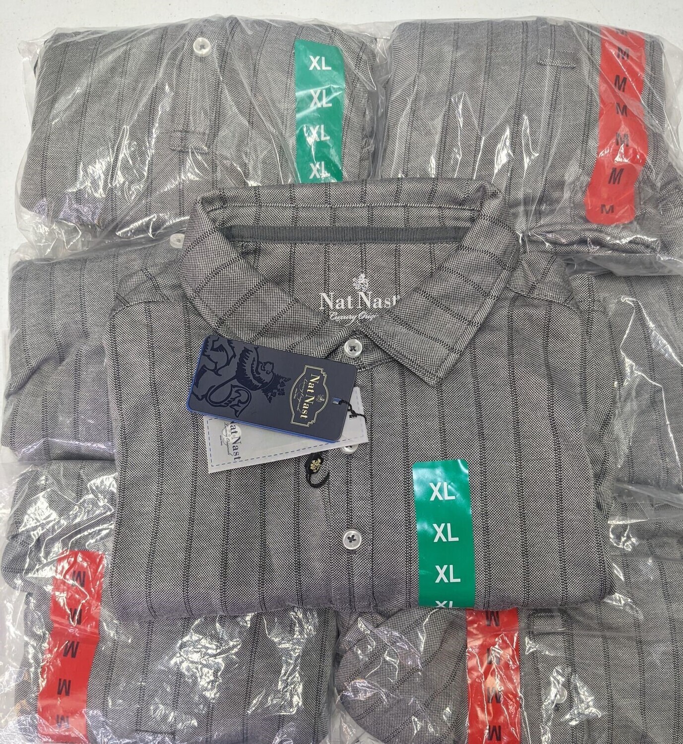 Nat Nast Men&#39;s Polo Golf Shirt 7pc Wholesale Reseller Clothing Lot M XL