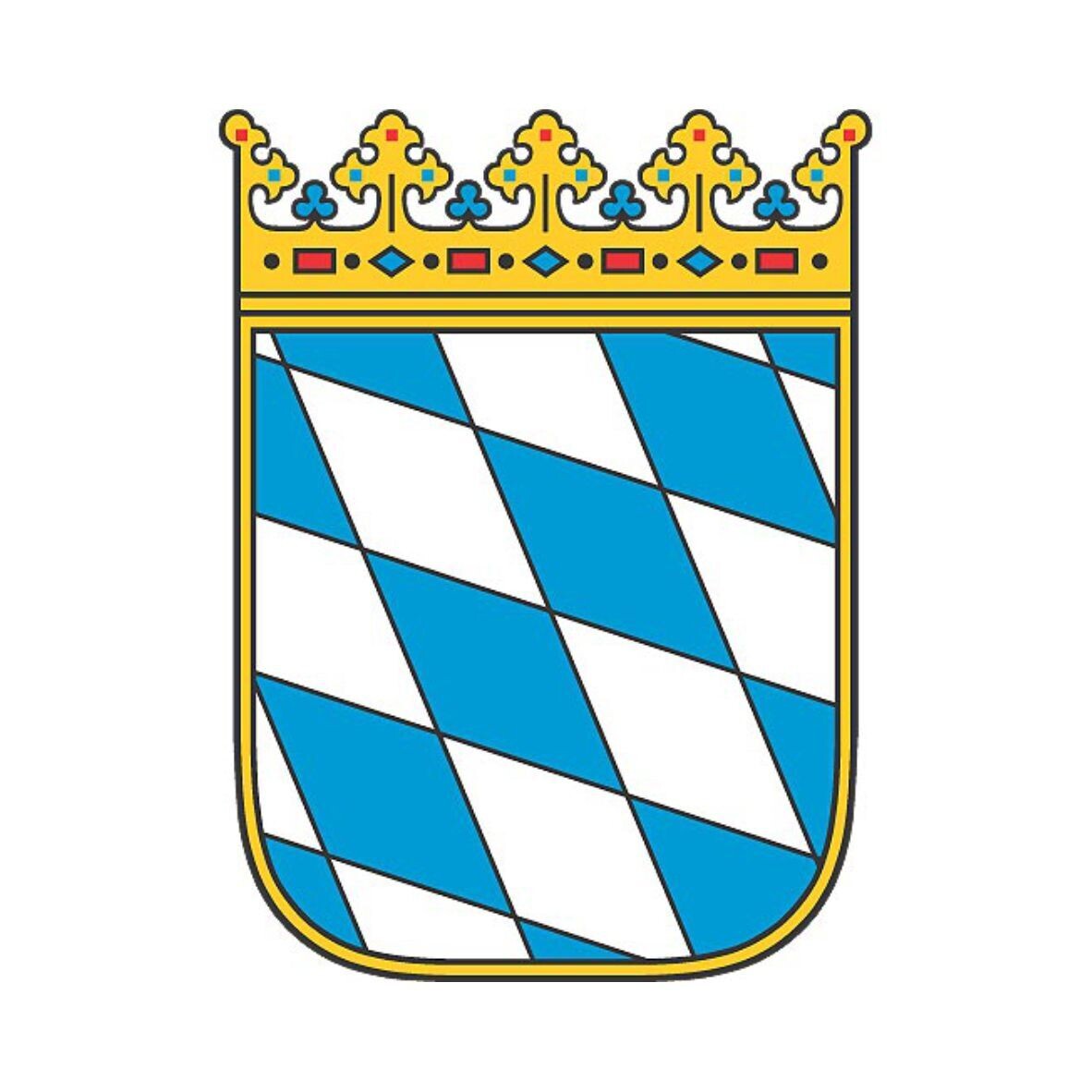 Bayern Wappen - kleine bayerische Staatswappen Aufkleber