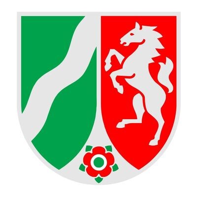 NRW Wappen Nordrhein-Westfalen Aufkleber (neue Version)