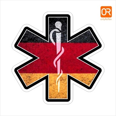 Deutschland - Germany Star of Life Logo, Aufkleber