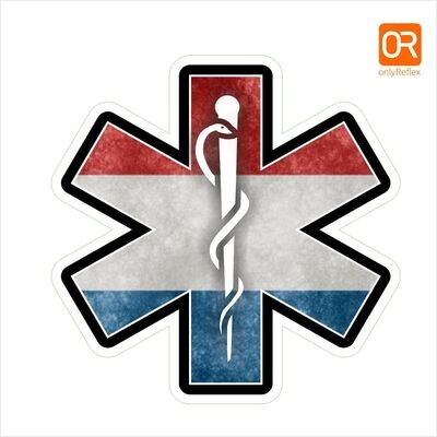 Niederlande - Netherlands Star of Life Logo, Aufkleber