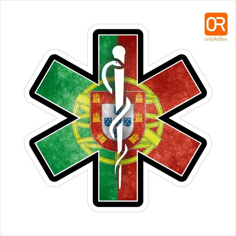 Portugal - República Portuguesa Star of Life Logo, Aufkleber