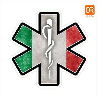Italien - Italia Star of Life Logo, Aufkleber