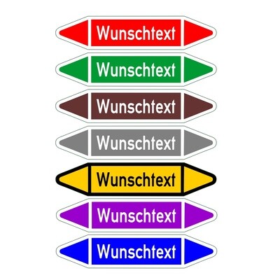 Wunschtext/Farbe Rohrleitungsbeschriftung