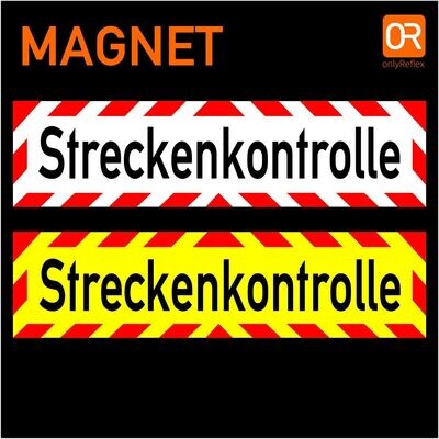 Streckenkontrolle Magnetschild