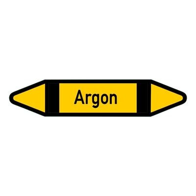 Argon Rohrleitungsbeschriftung
