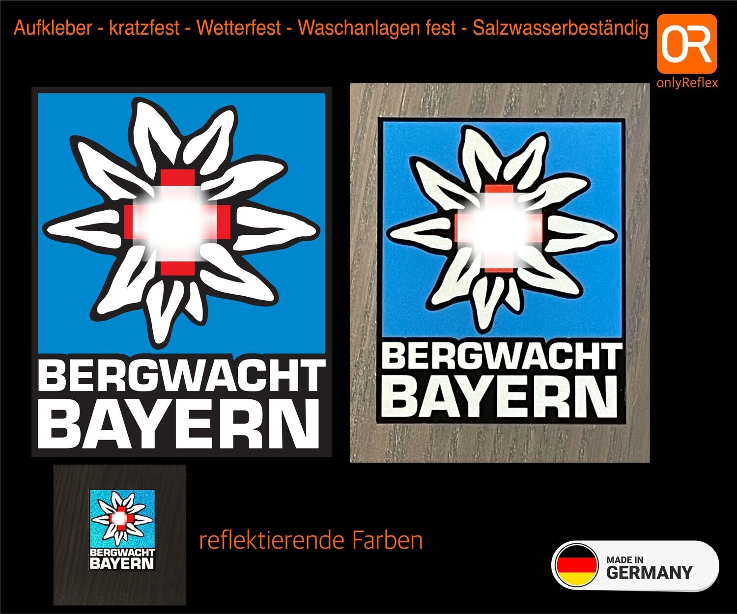 Bergwacht Bayern Logo, Aufkleber