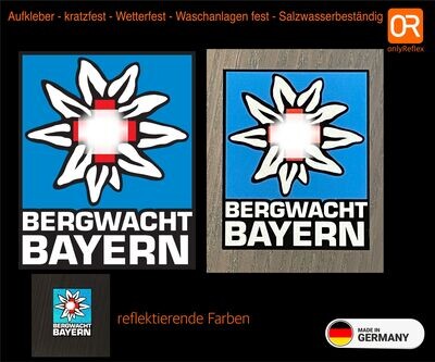 Bergwacht Bayern Logo, Aufkleber