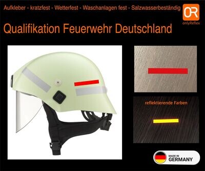 Helmkennzeichnung der Qualifikation Feuerwehr Deutschland