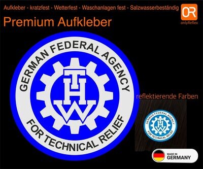 THW German Federal Agency Aufkleber für Auslandseinsätze