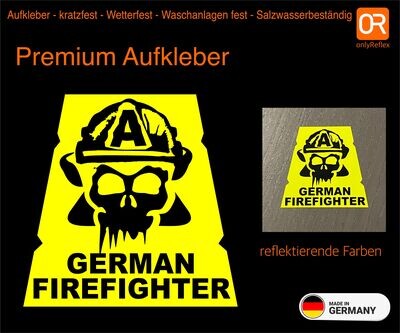 German Firefighter Aufkleber 7x7 cm (2er Pack)