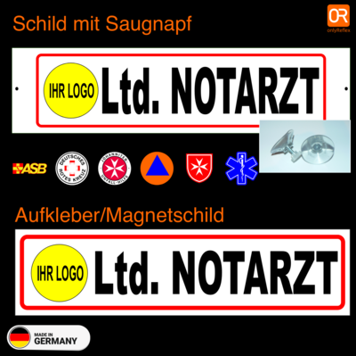 Ltd. Notarzt - mit Logo der Hilfsorganisation