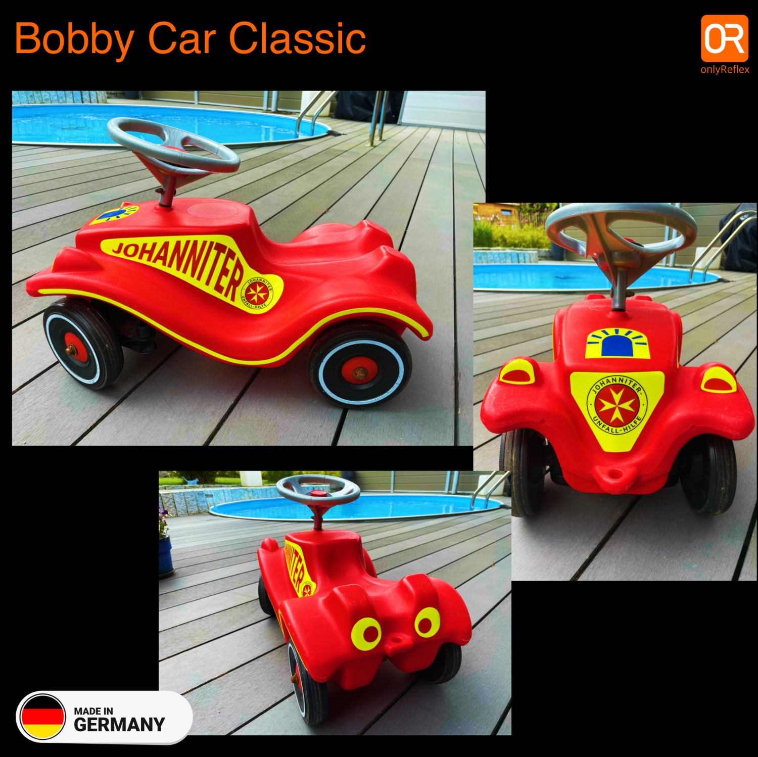 Johanniter Bobby Car Classic, Aufkleber