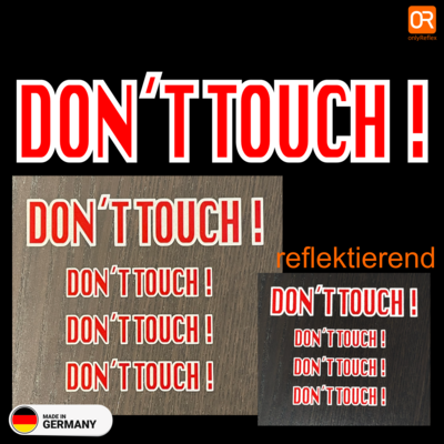 Don´t Touch - Aufkleber (4er Pack)