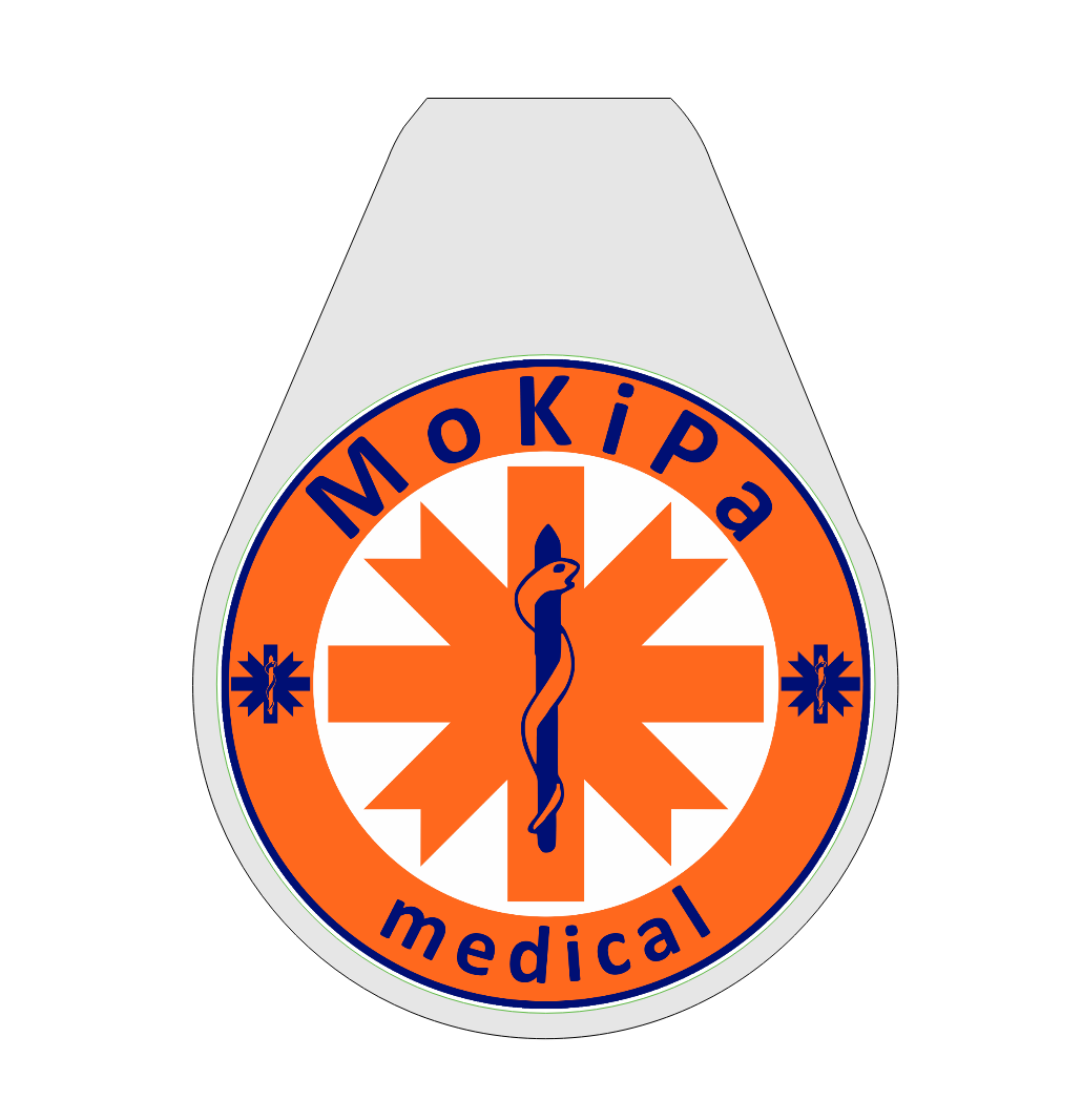 Mokipa Logo, Schild mit Saugnapf