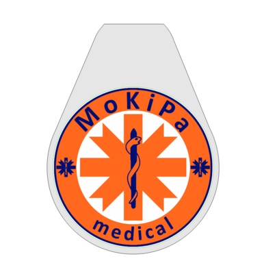 Mokipa Logo, Schild mit Saugnapf