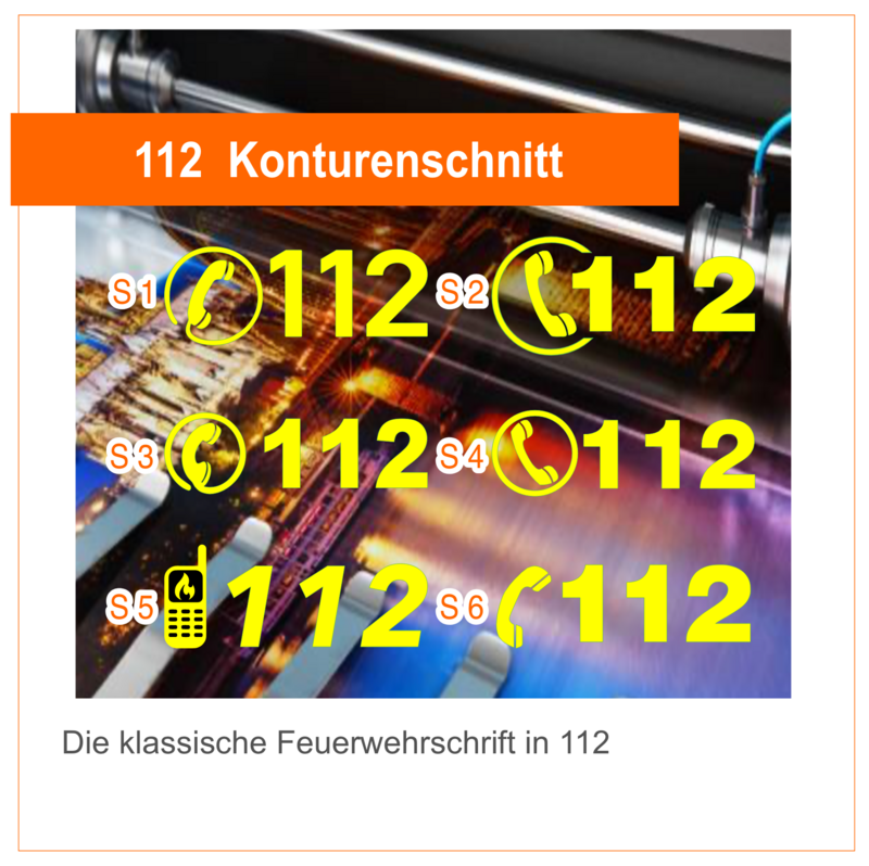 112 Aufkleber (2er Set)