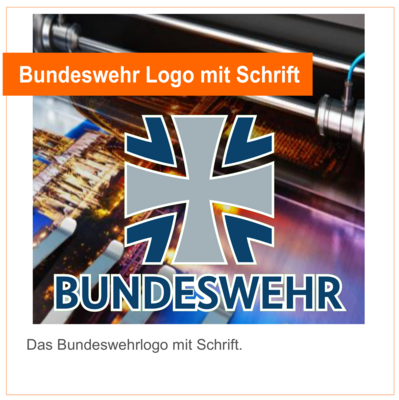 Bundeswehr Logo mit Schrift, Aufkleber