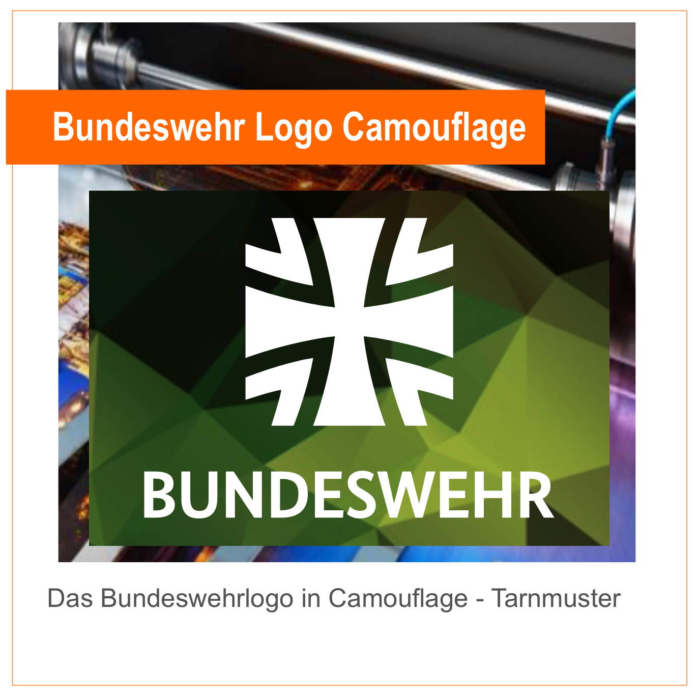 Bundeswehr Aufkleber Camouflage/Tarnfarbe 8 x 5 cm