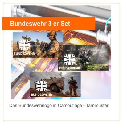 Bundeswehr Aufkleber Set 3 Stück je 8x4 cm